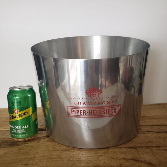 Piper-Heidsieck Champagne Large Party Multi Bottle Ice Bucket Cooler Stainless - Picture 3 of 14